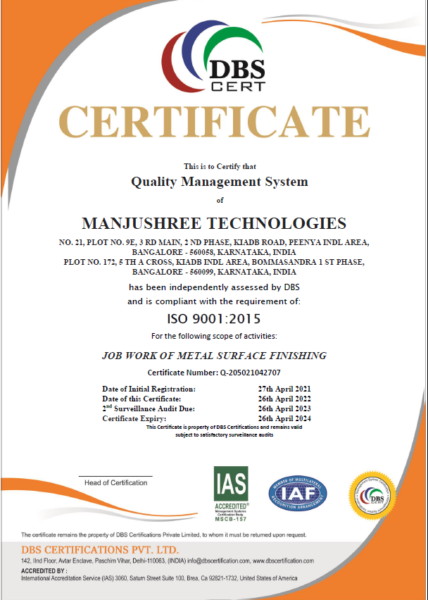 Manjushree Technologies ISO